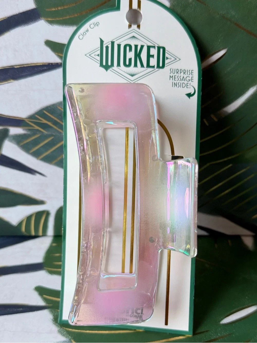 Scünci Wicked Glinda Iridescent Claw Hair Clip So Popular NWT
